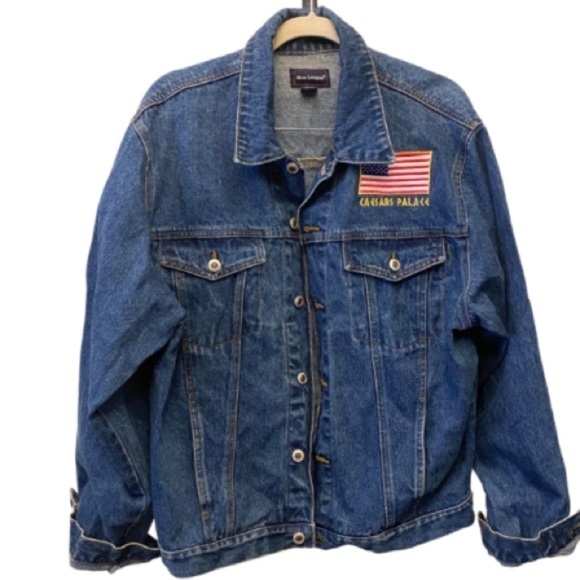 DENIM Trucker Jacket Caesars Palace Las Vegas Med - Picture 1 of 5